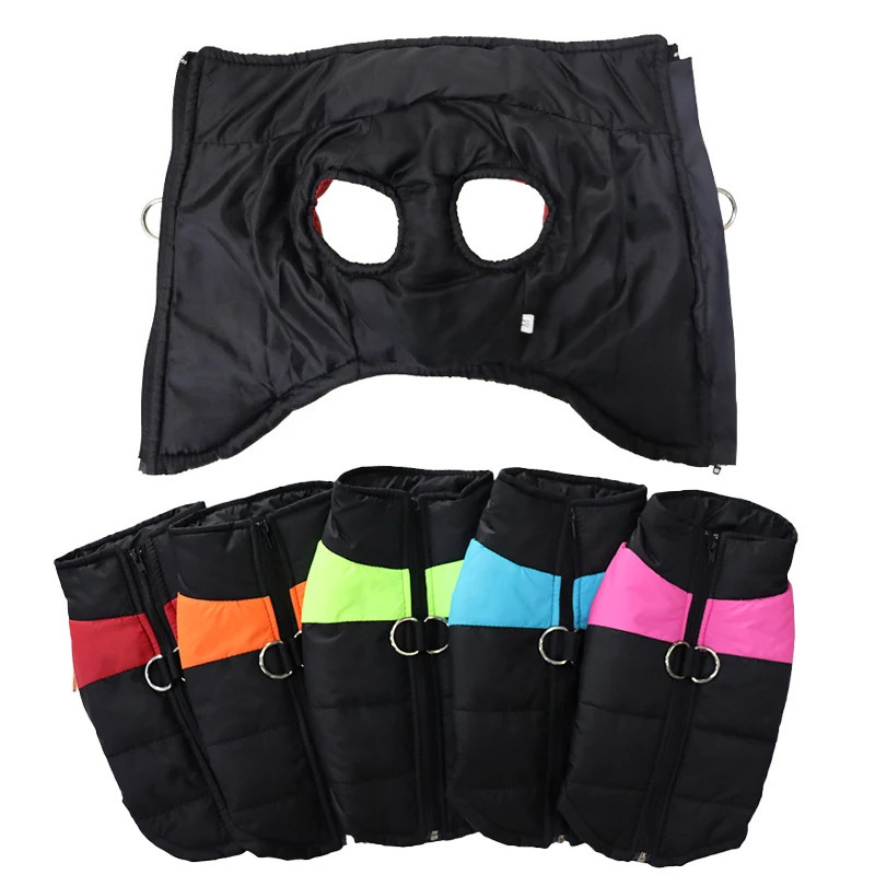 Pet Waterproof Warm Large Dog Vest Cat Puppy Ski Coats Padded Winter Warm Dog Clothes Waterproof Pet Vest Zipper Jacket 250729
