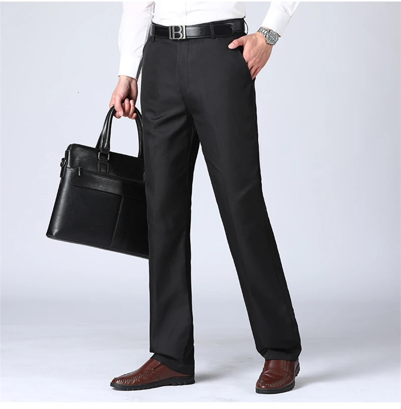 MRMT Mens Trousers High Waist Black Suit Pants Men Thin Straight Loose Formal Business Casual Man Trouser 250731