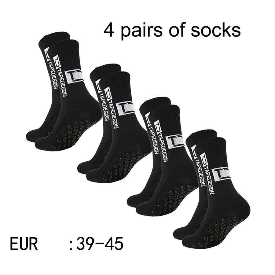 4 pairs of new TC mid tube glued football socks for sports training and competition non-slip and breathable socks Z250731
