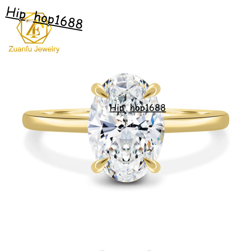 925 Sterling Silver Promise 1CT 2CT 3CT S925 Solitaire Wedding Engagement Oval Shape Moissanite Ring for Women