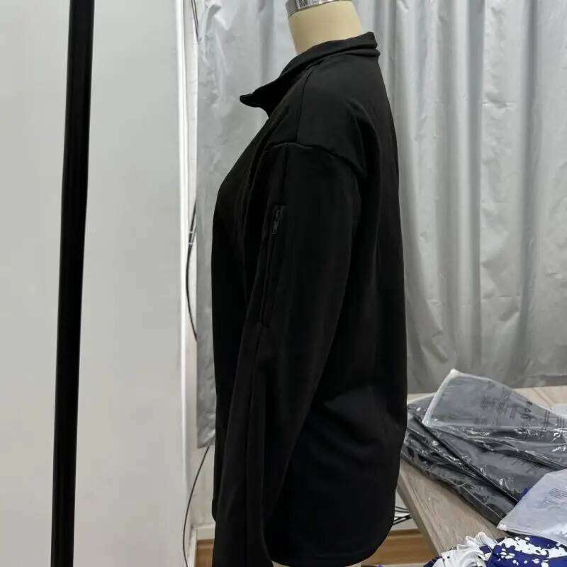 2024 Spring Autumn Long Sleeve Men Stand Collar Half Zipper Puloers Hoodies Sweatshirts Loose Tops Male Clothing