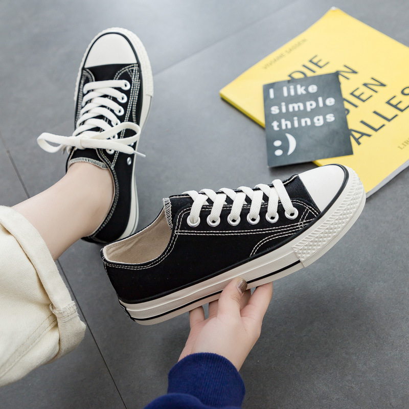 Fashionable and classic low top women's canvas shoes spring autumn new arrivals versatile board shoes sizes 35-40 free shipping
