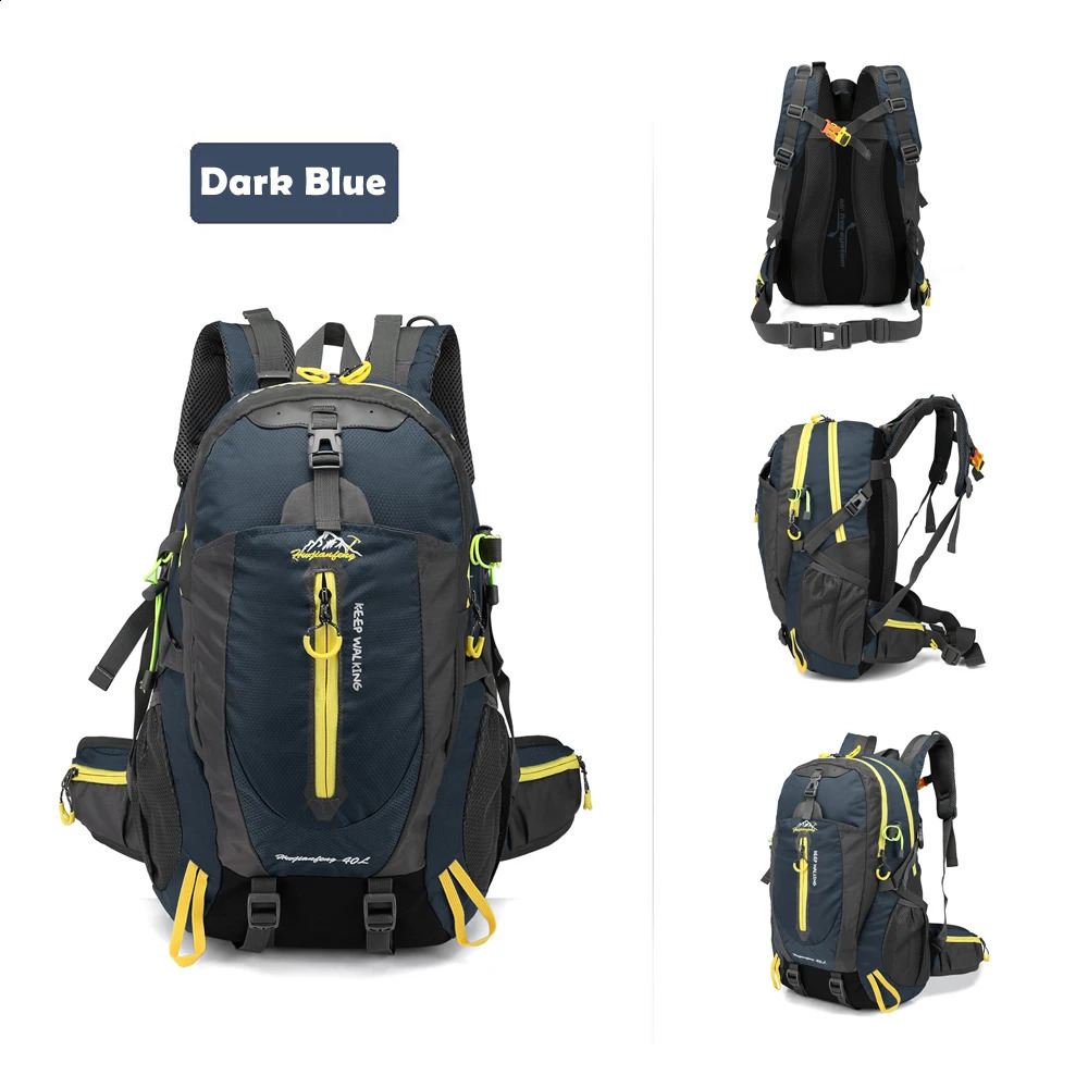 40L Water Resistant Travel Backpack Camping Hiking Laptop Daypack Trekking Climbing Back Bags For Men Women Supplies 250729
