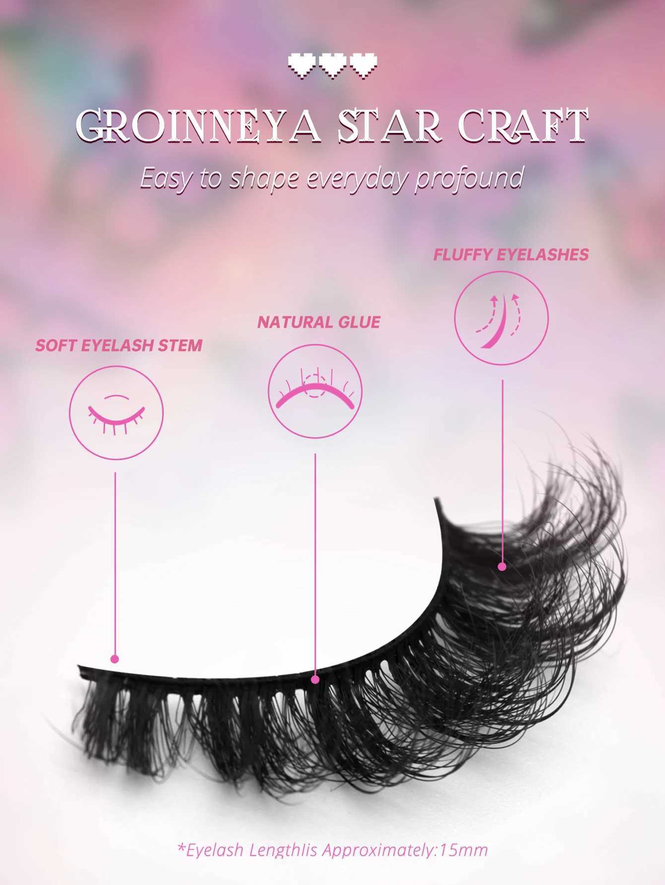 3D Fluffy Lashes Faux Mink Lashes Natural False Eyelashes Dramatic Volume Lashes Eyelash Extensions Makeup Z250730