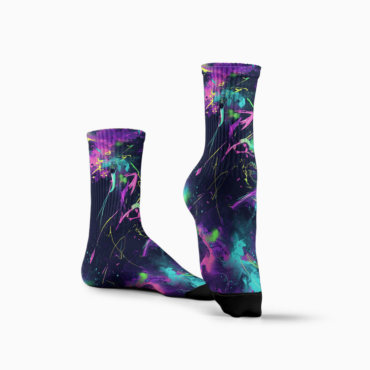 Neon Graffiti - Style Unisex Tube Designer Designer Socks C124