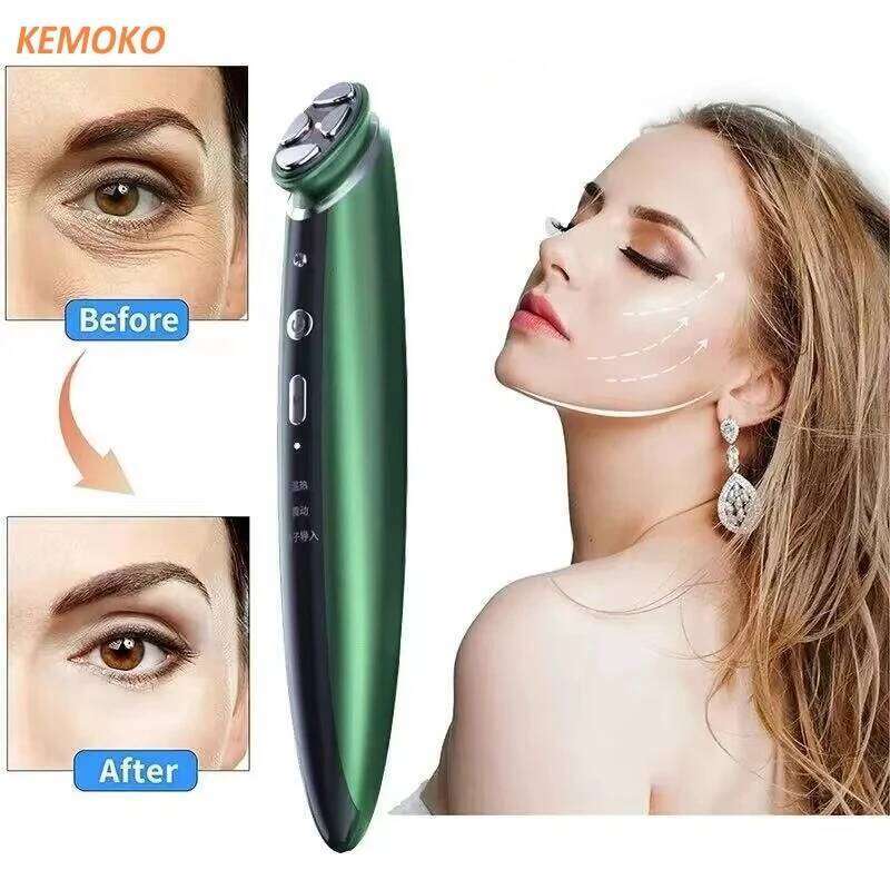 Electric Massager EMS Microcurrent Skin Lifting Reduce Eye Wrinkles Remove Dark Circles Hot Vibration Relax Eyes Beauty Care