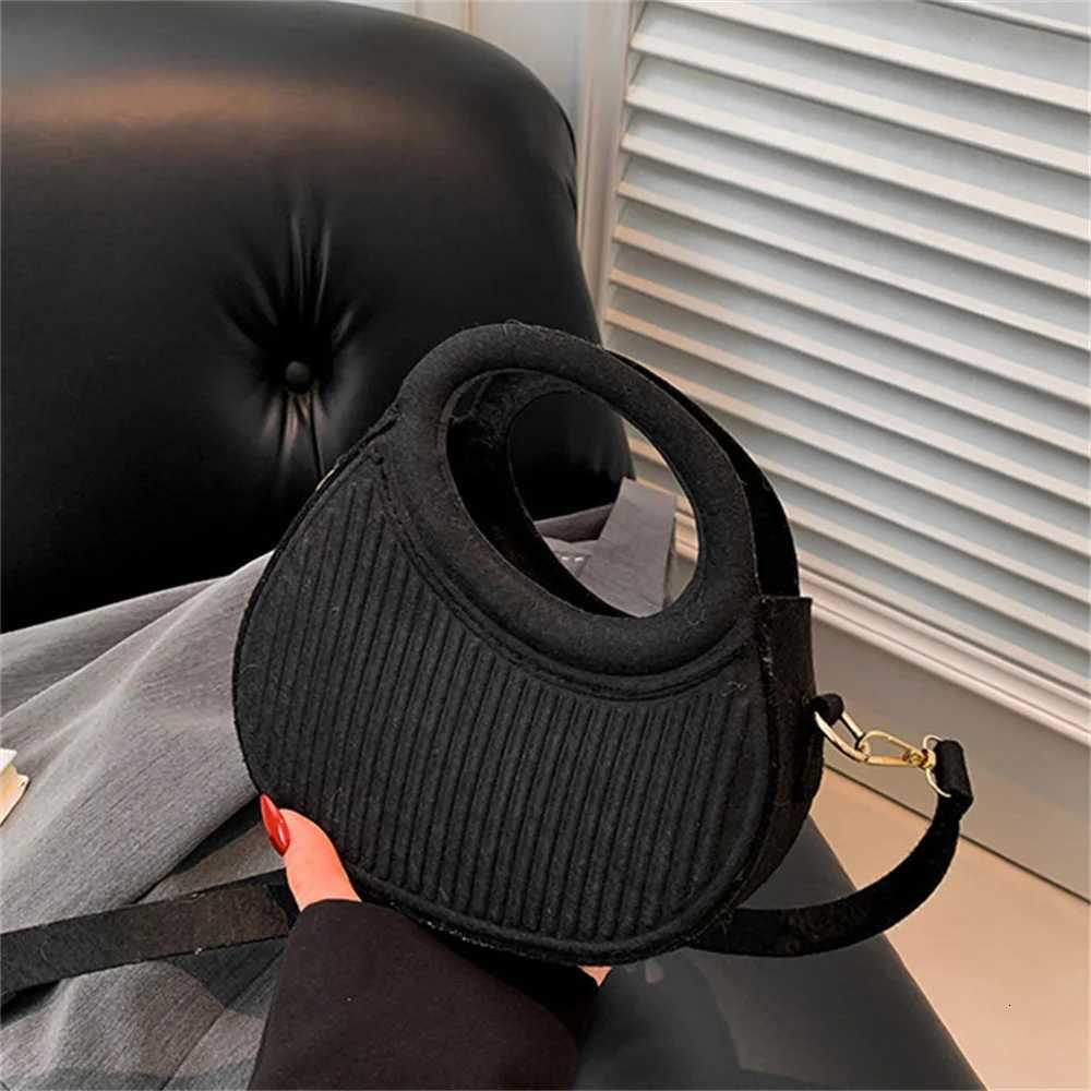 Women Top-handle Bags Candy Color Crossbody Bag 2024 New Fashion Casual Shoulder Bag Portable Womens Bag Female Felt Handbags Y250730