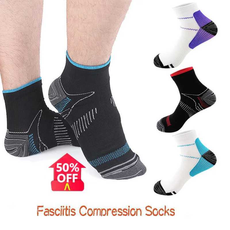 Fashion Sport Men Women Unisex Foot Compression Socks for Plantar Fasciitis Heel Spurs Arch Pain Breathable Socks Z250731
