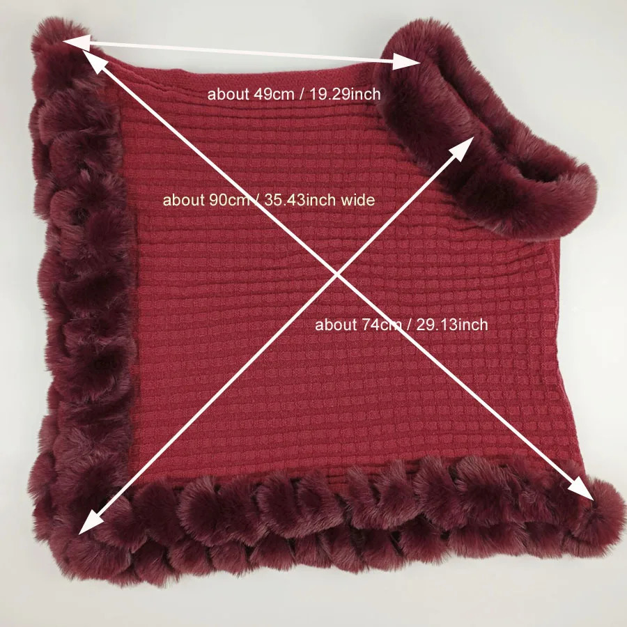 Fashion Plaid Stripes Faux Fur Pullover Cape Coat Women Autumn Winter Knit Poncho Cloak Wraps Travel Leisure Party Shawl 250729