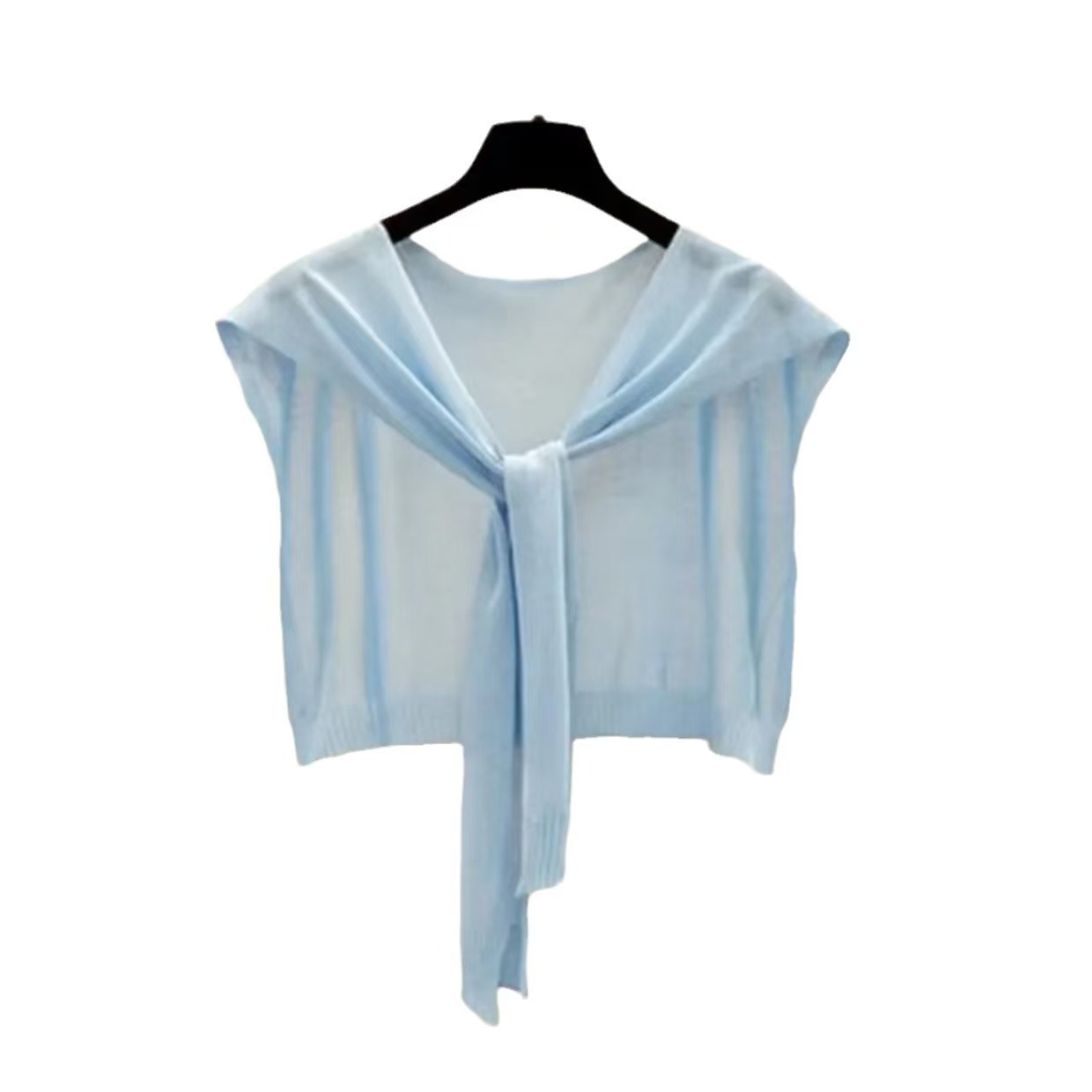 K1537 2024 Ice Silk Thin Breathable Comfort Shawl Fashionable Versatile Solid Color Sunscreen Shoulder Pad Air Conditioning Knitted Shawl