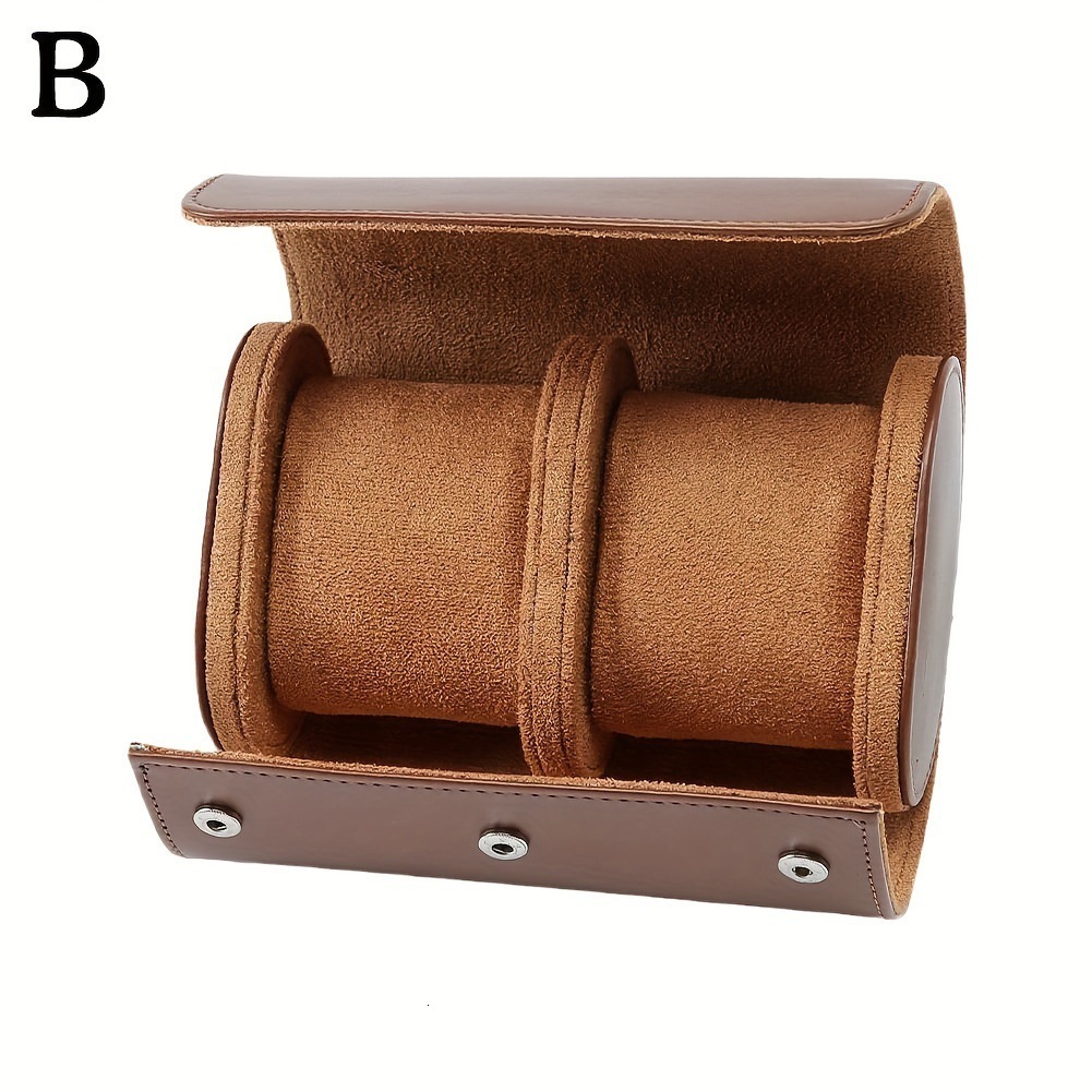 Watch storage box portable watch box PU three-position watch box dust-proof mechanical watch box travel watch bag 240912