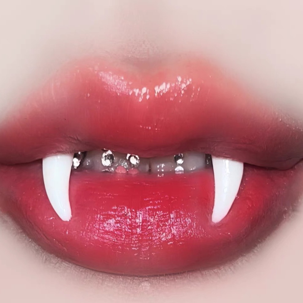 Dracula Fang Lip Ring Resin Stainless Steel Body Piercing Jewelry Ear Bone Ring Wholesale