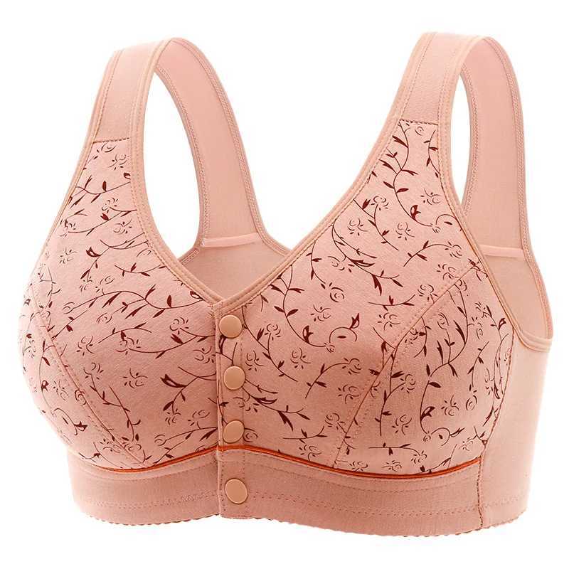 Fashion Women Floral Pattern Non-Steel Support Underwear Breathable Comfortable Front Button Convenient Bra Traceless Stretchy Z250730