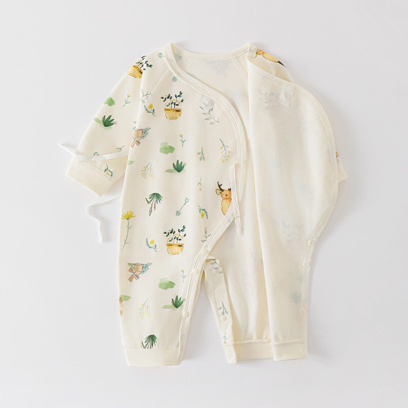 Autumn baby clothes pure cotton long-sleeved infant and toddler A-type clothes baby jumpsuit baby home clothes climbing clothes