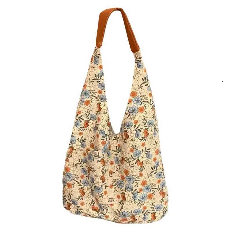 Floral Fashion Women Shoulder Vest Bags Large Capacity Versatile Ladies Handbags Casual Commuter Female Underarm Tote Y250730