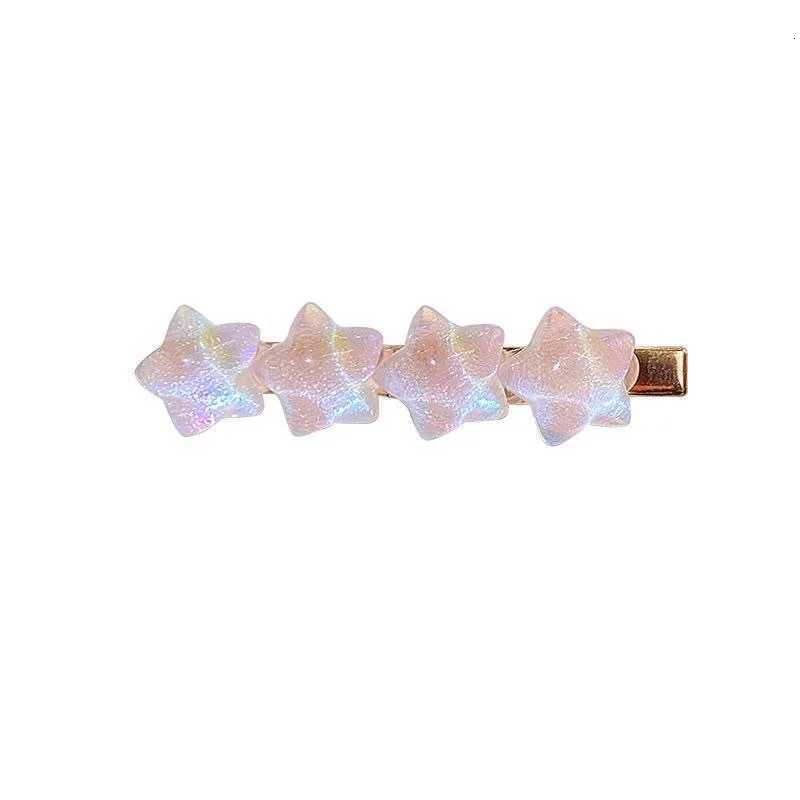 New Fashion Gradient Star Hairpin for Women Korean Cute Shiny Y2K Silver Metal Side Bangs Clip BB Clip Girls Hair Accessories R250730