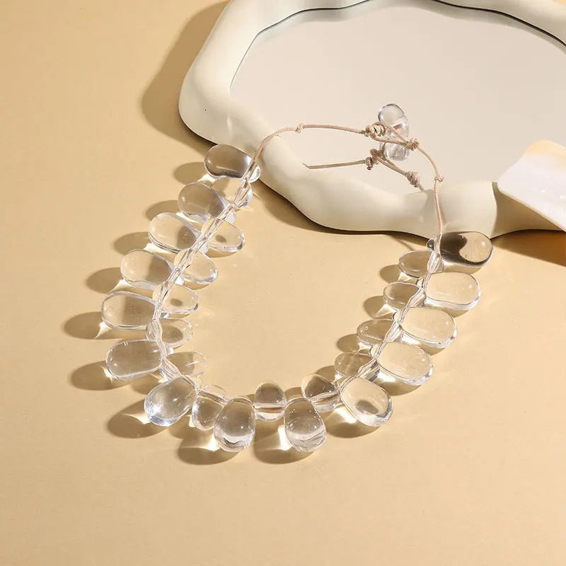 Fashion n Water Drop Resin Versatile Necklace for Women Gift Jewelry 250729