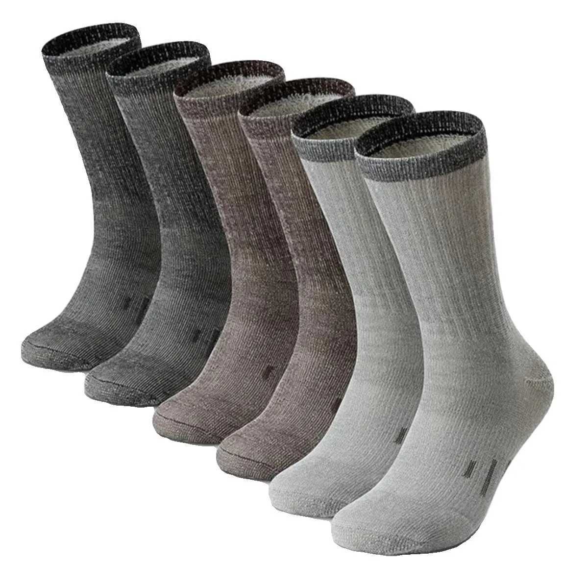 3 Pairs 80% Merino Wool Socks Warm Thickened Hiking Cushion Crew Socks For Men Breathable Sports Socks Moisture Wicking Euro Size Z250731