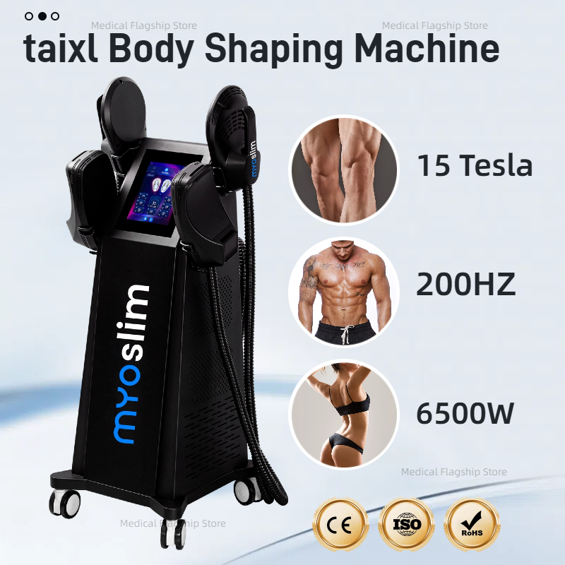 myoslim Pro ESM Body Sculpting Muscle Stimulation Sculpt Machine 6500W RF Fat Slimming 15 Electromagnetic Weight Loss Equipment