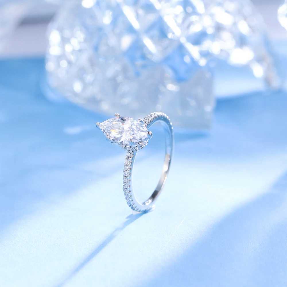 925 Sterling Silver Marquise Cut Cubic Zircon Dazzling Wedding Engagement Rings for Women Fine Jewelry SE012 y250730