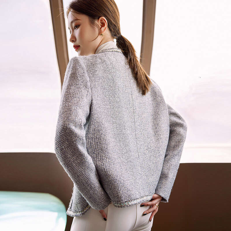 Autumn Viscose Loose Pants Set Plaid Blazer Long Sleeve Elegant Commuter Women's Clothing