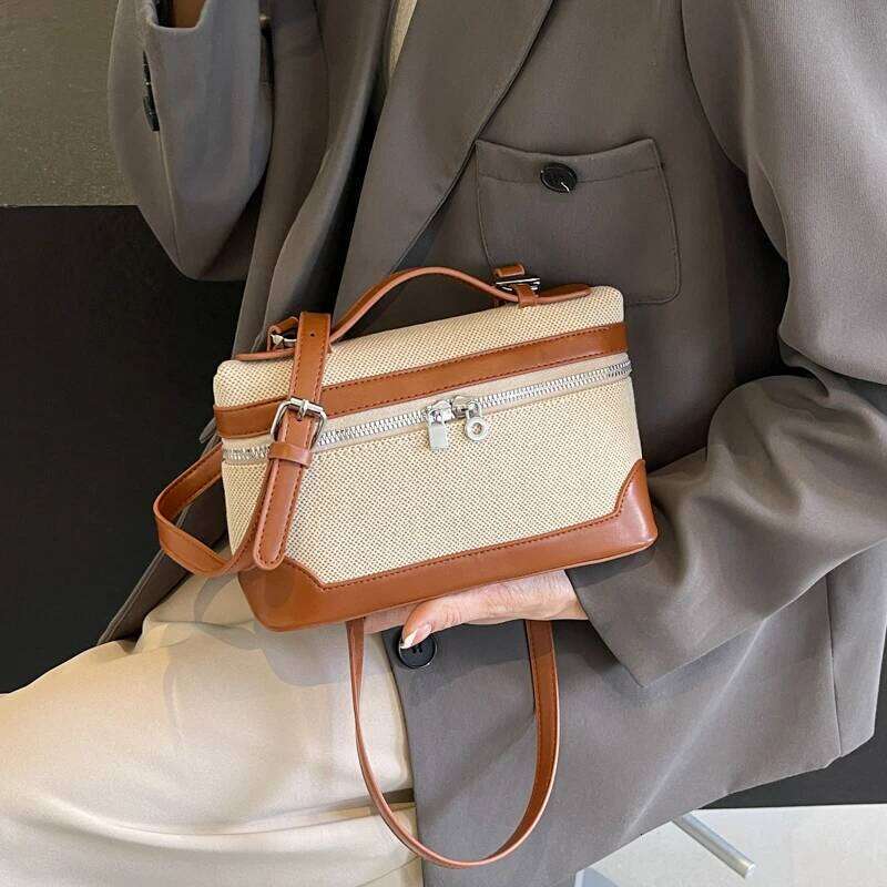 Fashion Box Women Handbags Designer Thick Canvas Shoulder Crossbody Bags Casual Spring and summer Small Purses 2025 bolso mujerluxury bag tote bag