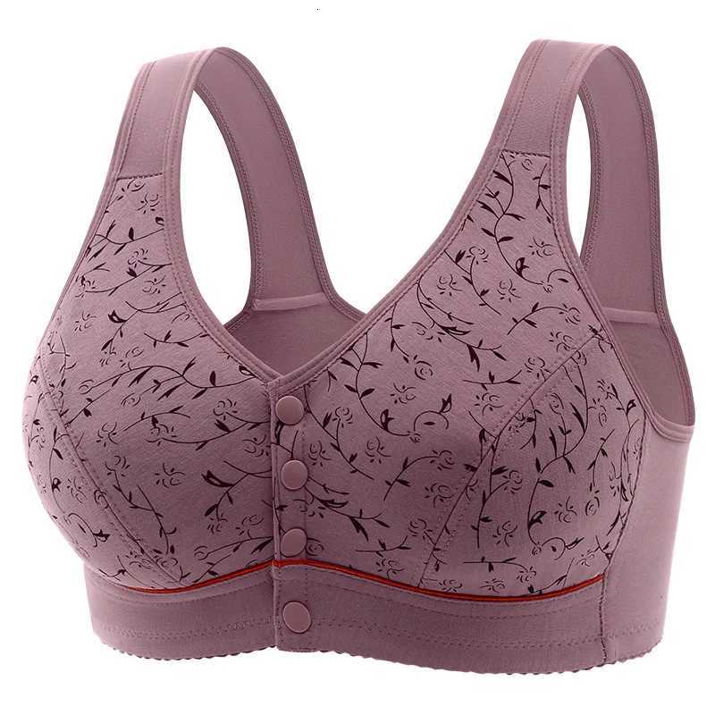 Fashion Women Floral Pattern Non-Steel Support Underwear Breathable Comfortable Front Button Convenient Bra Traceless Stretchy Z250730