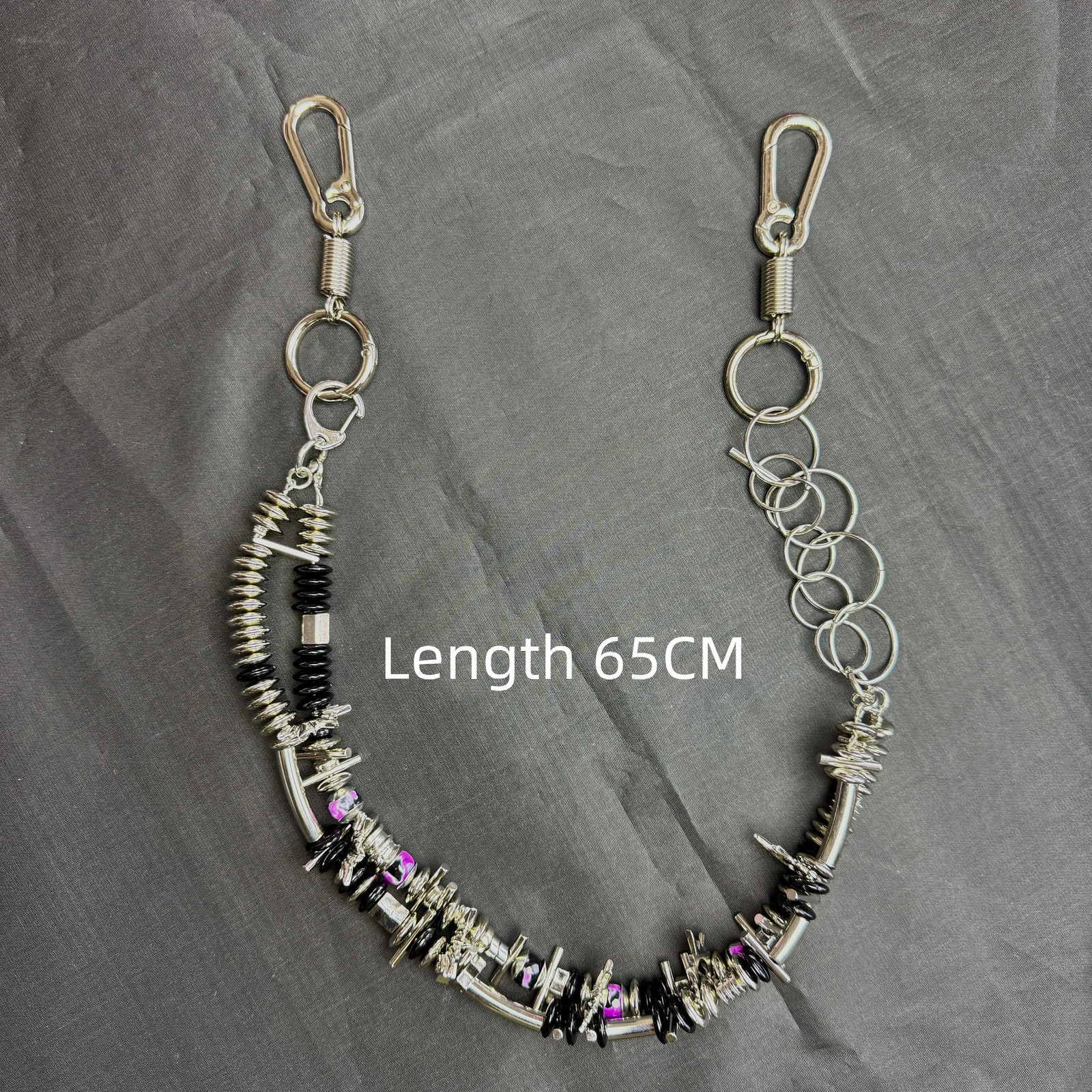 Irregular Mechanical Punk Style Trouser Chain Necklace Dual-Purpose Handmade Cool Unique Neutral Waist Accessories 250730