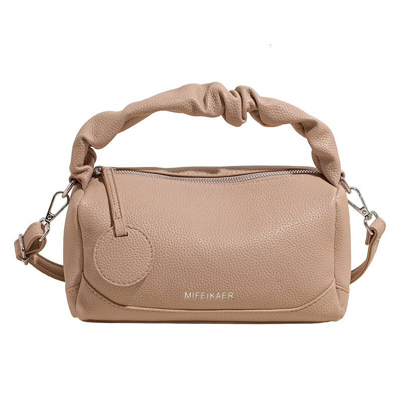 Niche Light Luxury Handheld Boston for Women 2025 New Fashion Soft Leather High-end Feel Single Shoulder Crossbody Bag ddmymoon