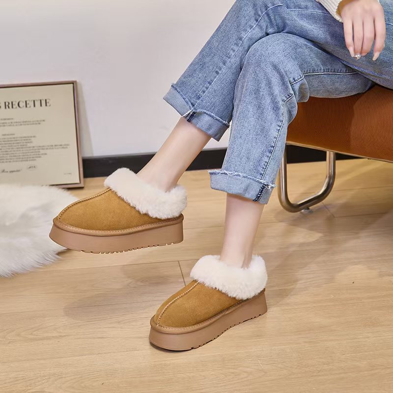 free shipping designer boots women Thickened genuine leather snow boots ankle boots fashionable women's boots