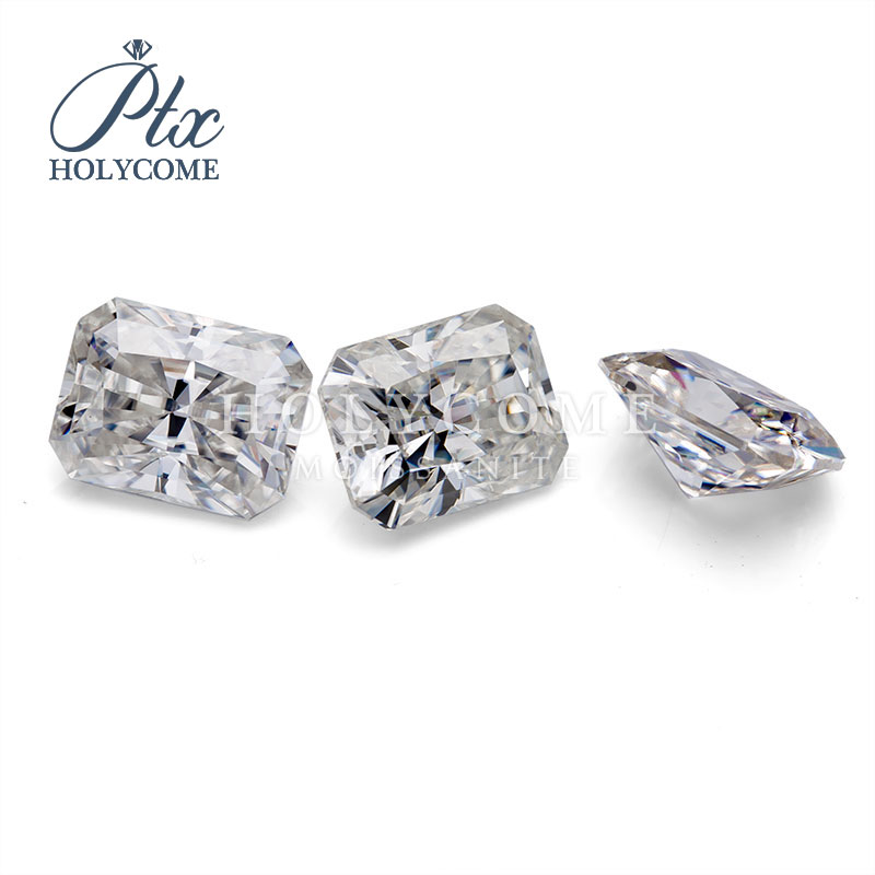 Factory Wholesale Radiant Automatic Cut 100% Moissanite Stone White D VVS1 Colour Excellent Loose Diamond Pass Tester Gems for Jewelry Making