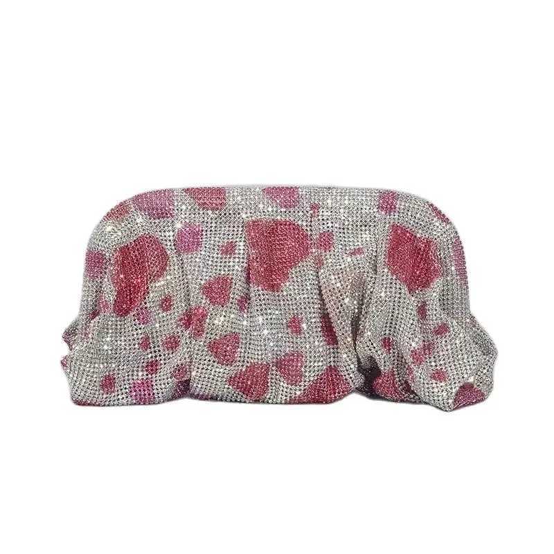Wedding Party Clutch Purse Glitter Shiny Rhinestone Diamond Evening Bag Designer Womens Handbag Shoulder Crossbody Bag Y250730