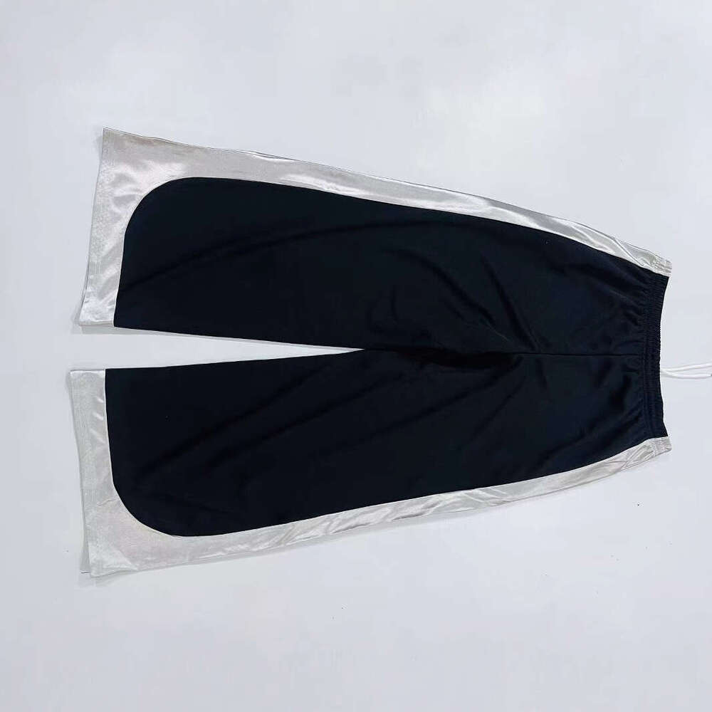 25 Street Style Hip-Hop Elastic Waist Zipper Loose Solid Color Sports Casual Pants