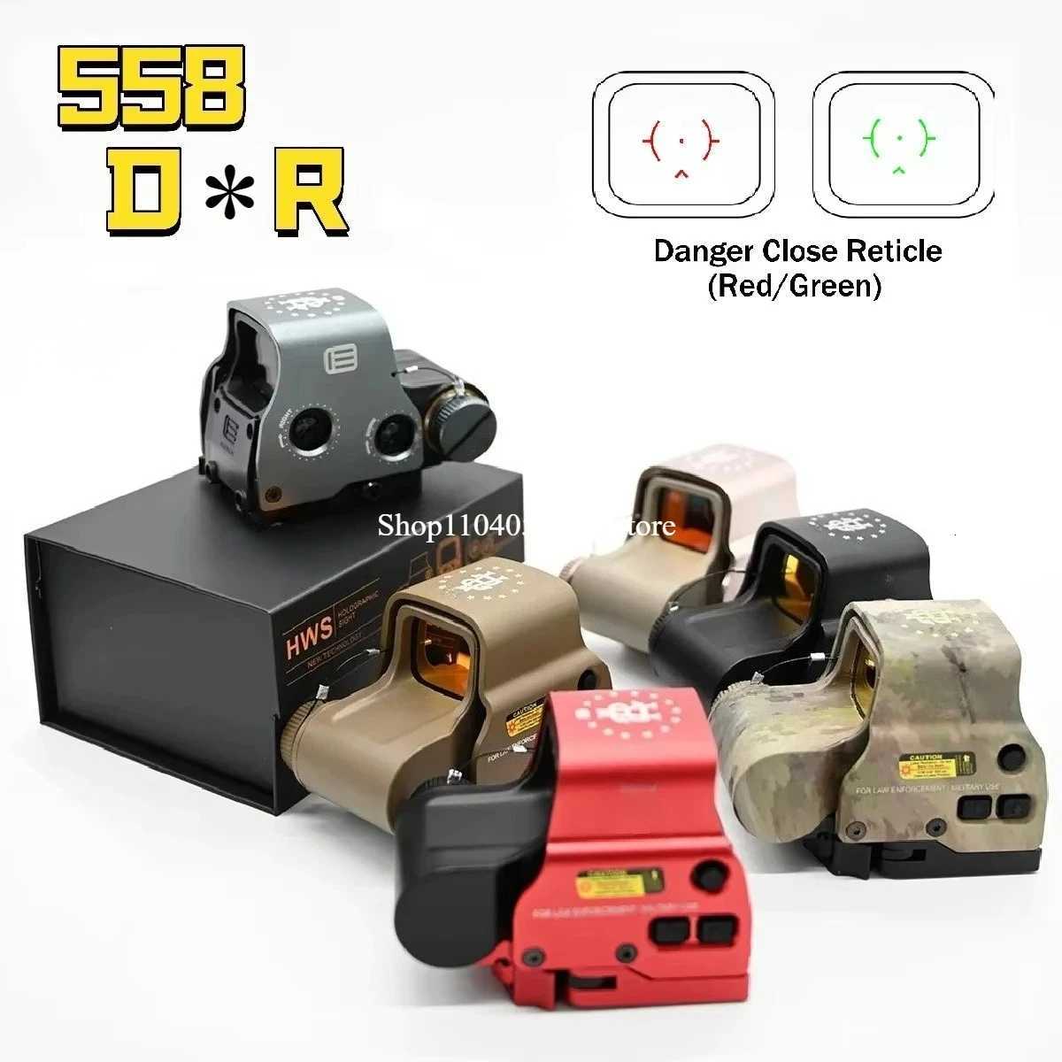 EOT**H 558 DC* Red Dot Sight Tactical Hunting Holographic Sight G33/G43/G45 3X 5X Magnifier Fit 20mm Rail Mounts QD Lever R250730