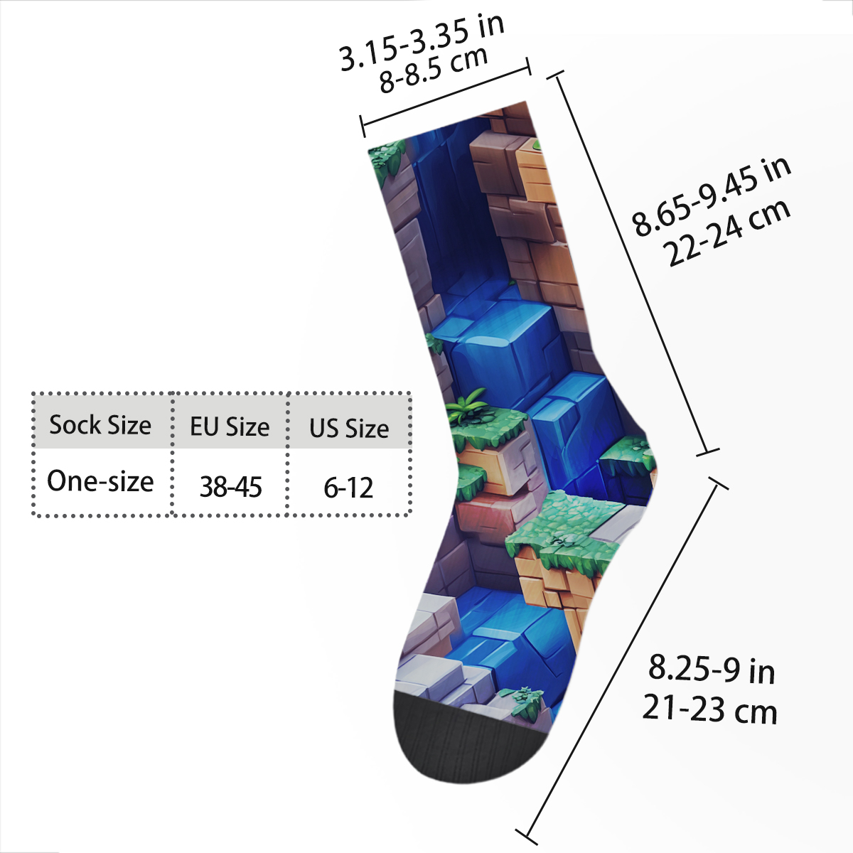 Block - World Adventure Unisex Tube Sock C113