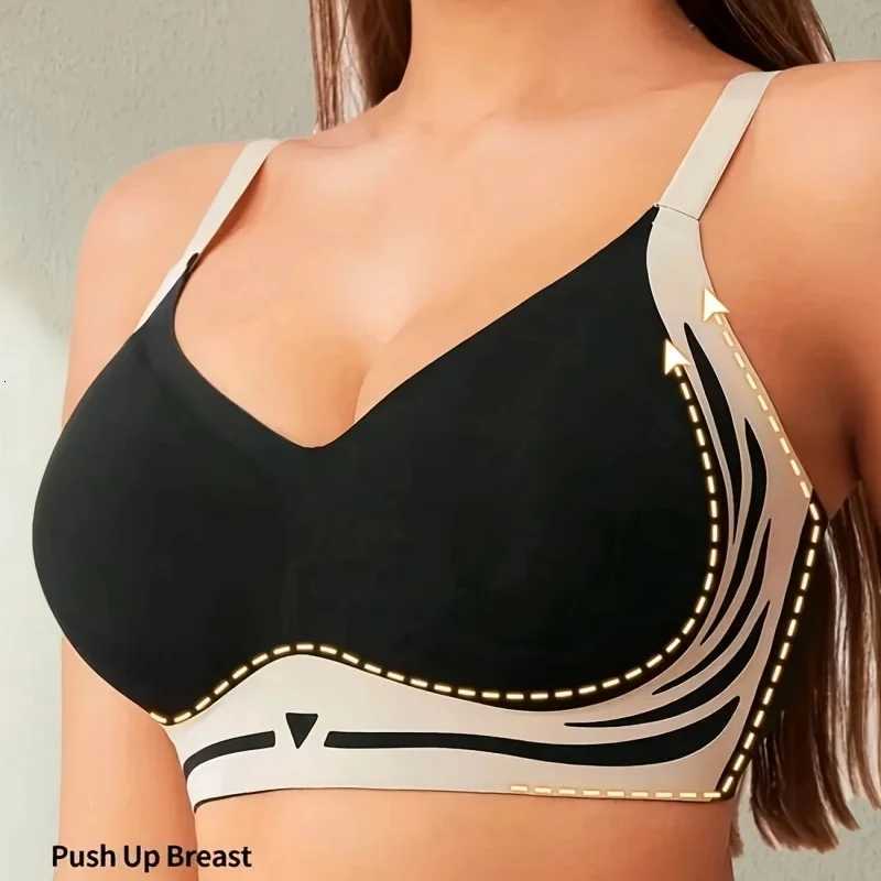 4-Pack Womens Seamless Striped Sports Bras Set (Wire-Free) with Removable Pads Comfortable Breathable Knit Lingerie Z250730