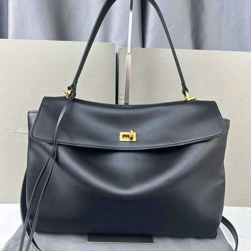 2025 Leather Handbag Large Capacity Portable Crossbody Leisure Multi functional Commuter Women's Shoulder Bag