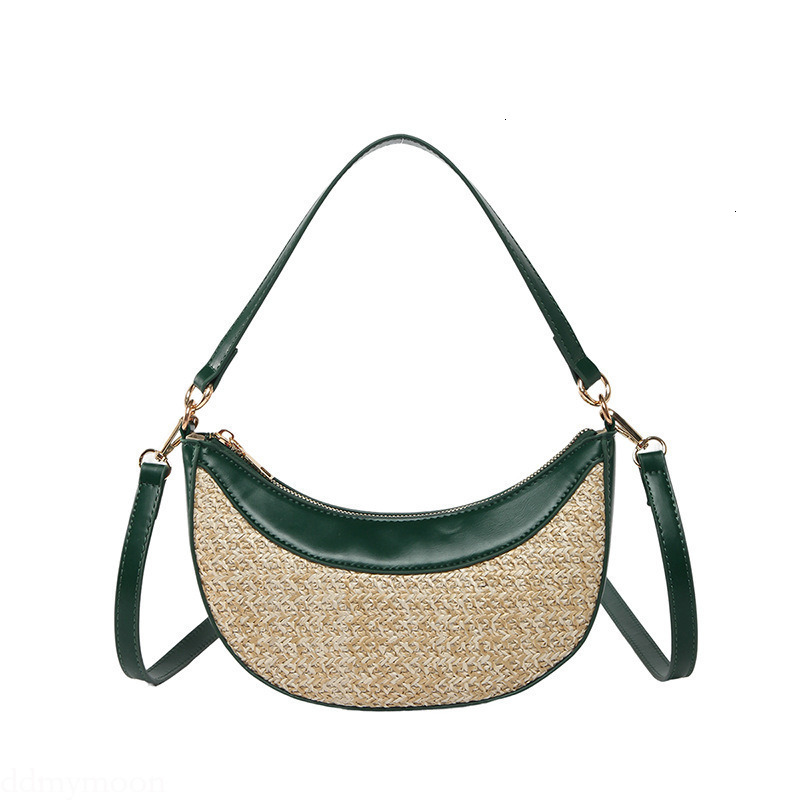 2025 New High-End Fashion Straw Woven Niche Design Single Shoulder Crossbody Dumpling Versatile Handbag Beach Bag for Women ddmymoon