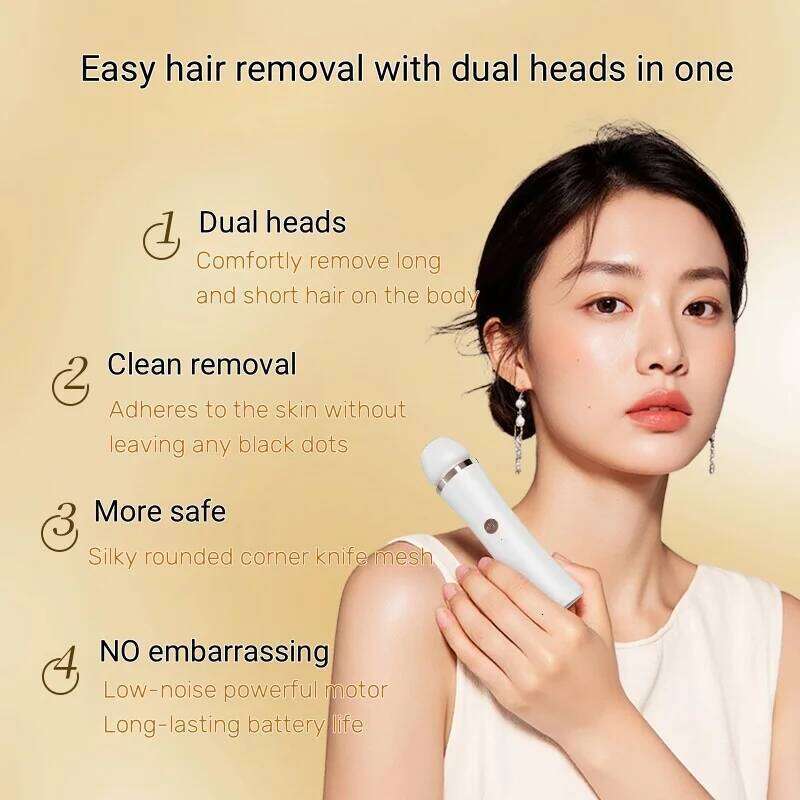 2 in 1 Waterproof Razors Bikini Trimmer Cordless Body Shaver for Women Electric Hair Removal Easy Cleaning