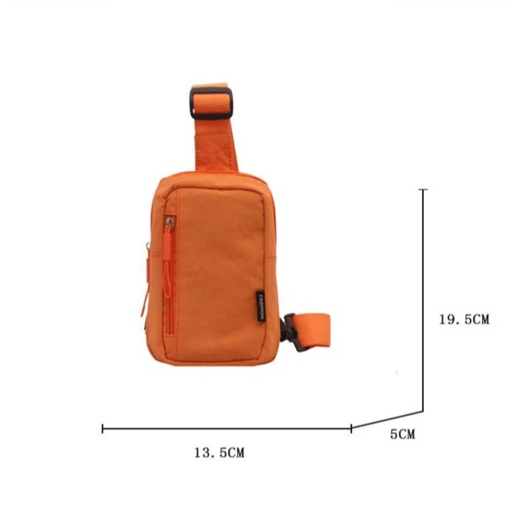 Couple Chest Bag Solid Color Shoulder Bag Adjustable Messenger Bag Phone Bag For Outdoor Travel Korean Style Sports Waist Bag Y250730