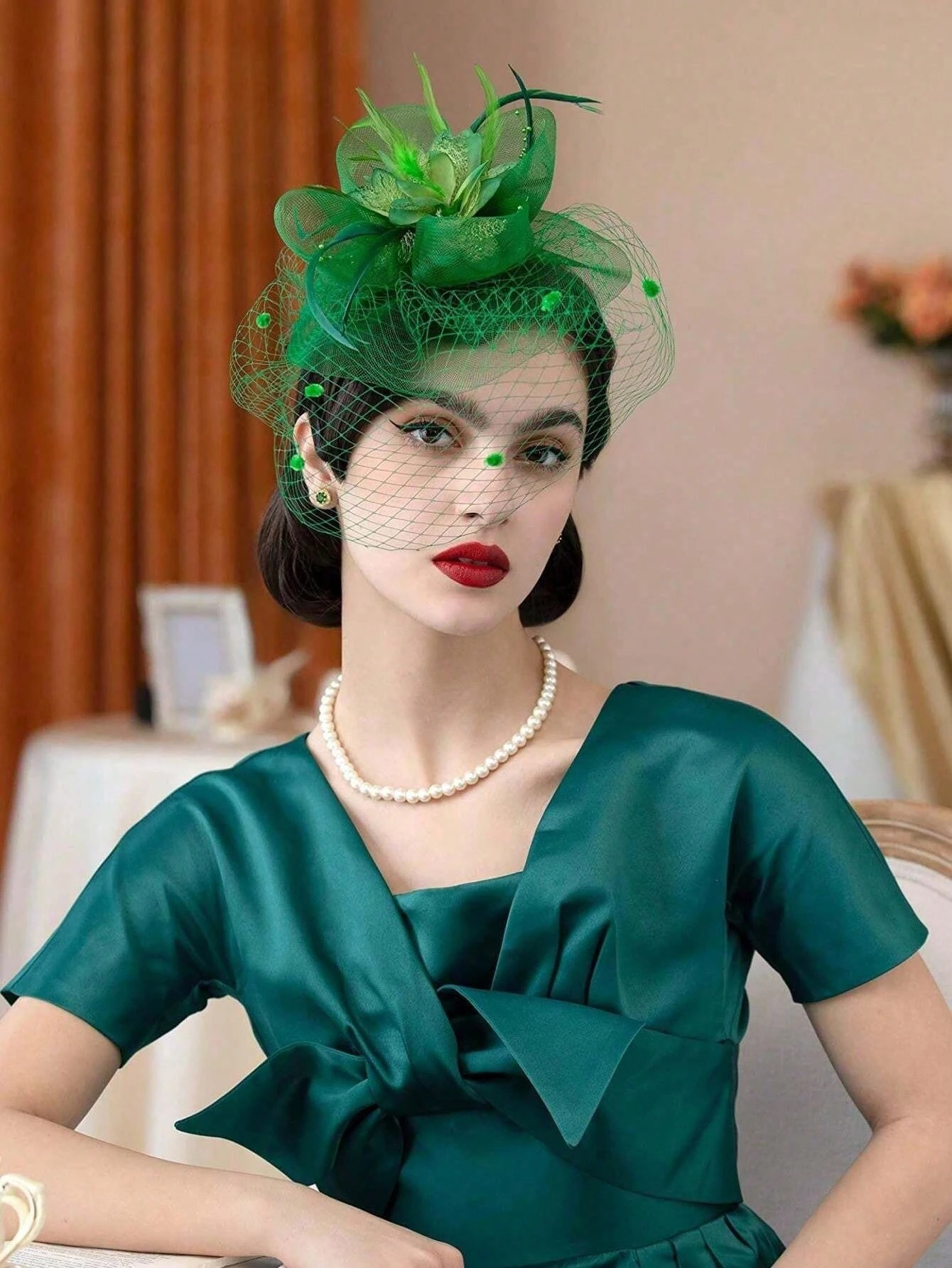 1PCS Fascinators Hats 20s 50s Hat Pillbox Hat Tea Party Headwear With Veil For Girls And Women 250729