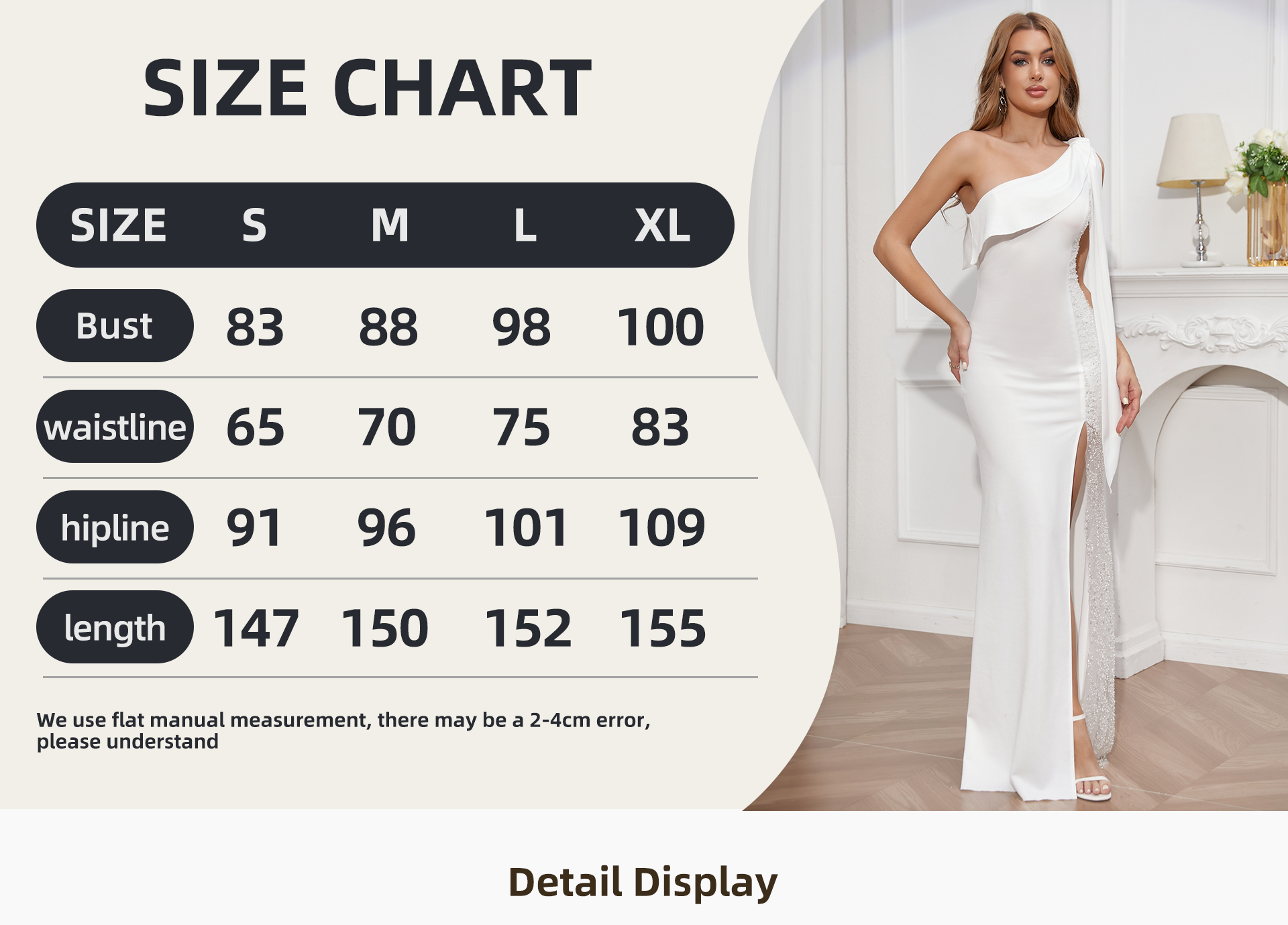New prom white one-shoulder evening dress, women's ruffled high slit sequin patchwork slim fishtail dress, long dress for hosting banquets and pa