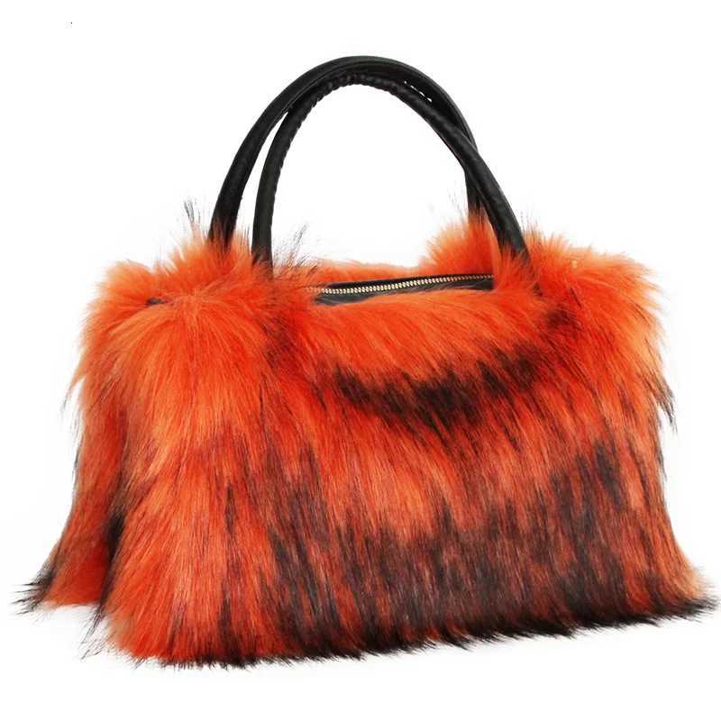 Womens Bags for Women Faux Fur Plush Bag Cute Tote Bags Autumn Winter Fashion Solid Color Handbag Women Travel Shoulder Bags G250729