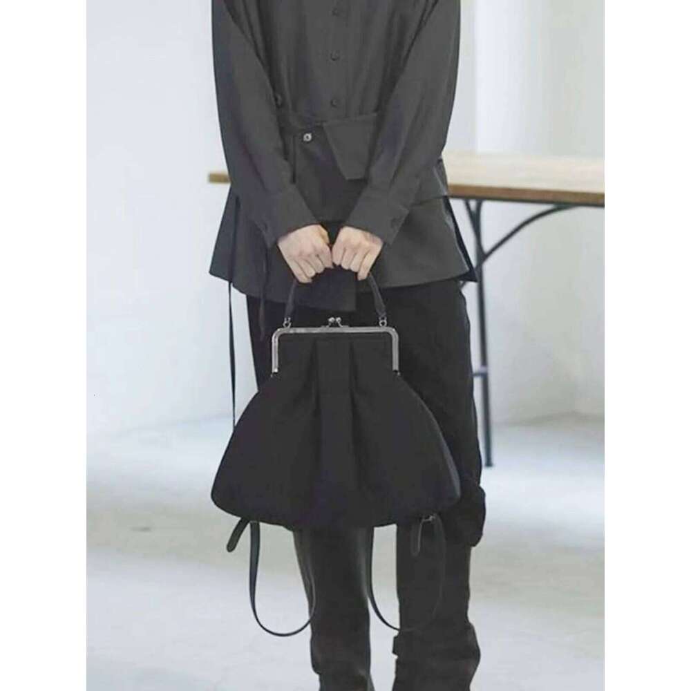 Designer bag 2025 Light Fashionable New Pleated Metal Frame Buckle Backpacks, Simple And Casual Versatile Handbag For Women Trendy