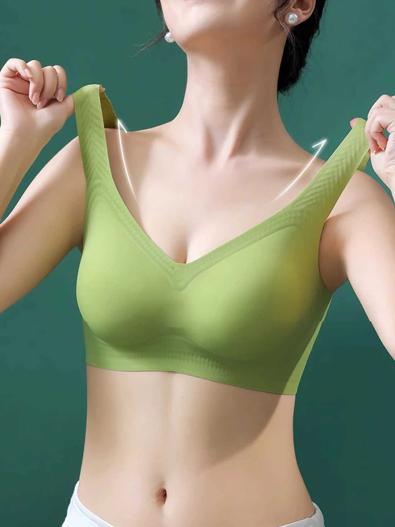 200 pounds plus weight comfortable plus size underwear summer thin design large chest small gathering anti-sagging bra Z250730
