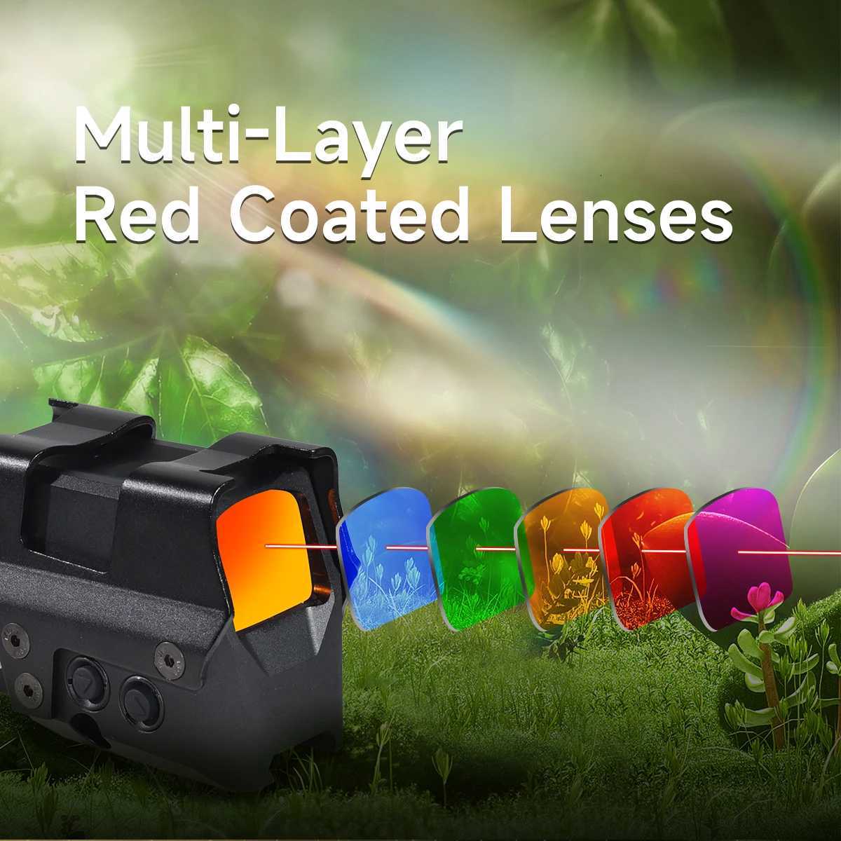 8T Red Dot Solar Powered Sight Reflex Reticle RED Dot Closed Viewfinder Tactical Optic Compact Rifle Scopes Fits 20mm Rail R250730