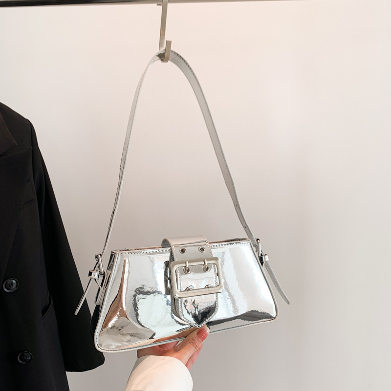 Patent Leather Texture Simple Underarm 2023 Summer New Trendy Versatile Handbag Casual Women's Bag ddmymoon