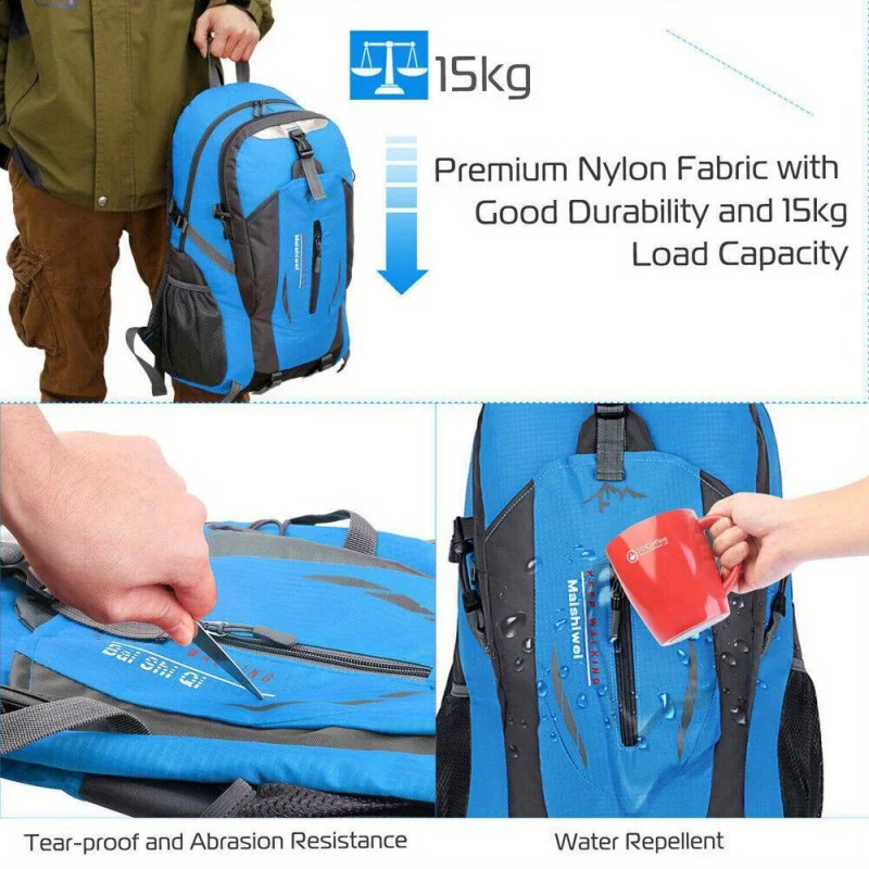 Outdoor Backpack Mens Large Capacity Travel Lightweight Casual Hiking Sports Waterproof Mountaineering Bag 250729