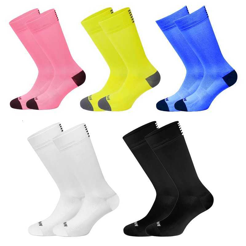 5 Pairs Cycling Socks Men High Quality Professional Competition Sport Riding Soccer Sock Mesh Breathable Road Bicycle Socks Summer Z250731