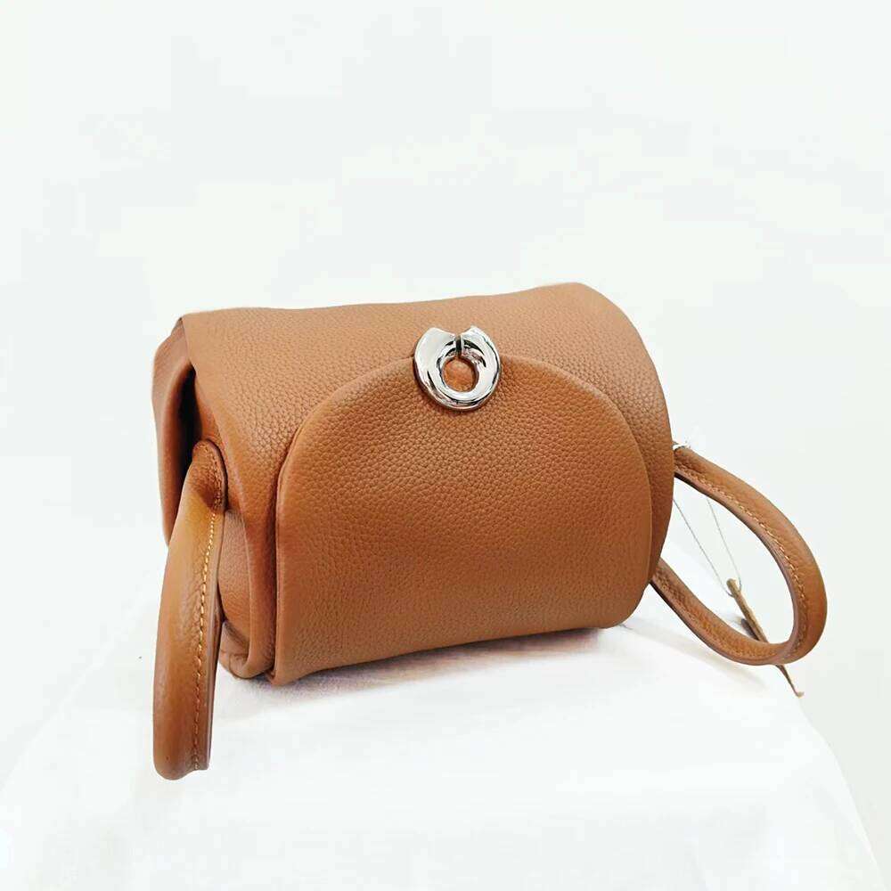 Genuine Leather Women Shoulder Custom Female Cowhide Crossbody Bag Personalize Name Original Brand New Handbags